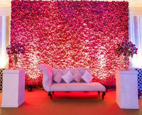 Red Themed Decorated Stage for Ring Ceremony | Grand wedding stage  decoration | Simple and unique wedding stage decoration | Elegant Wedding  stage decoration | Grand wedding stage decoration | best wedding