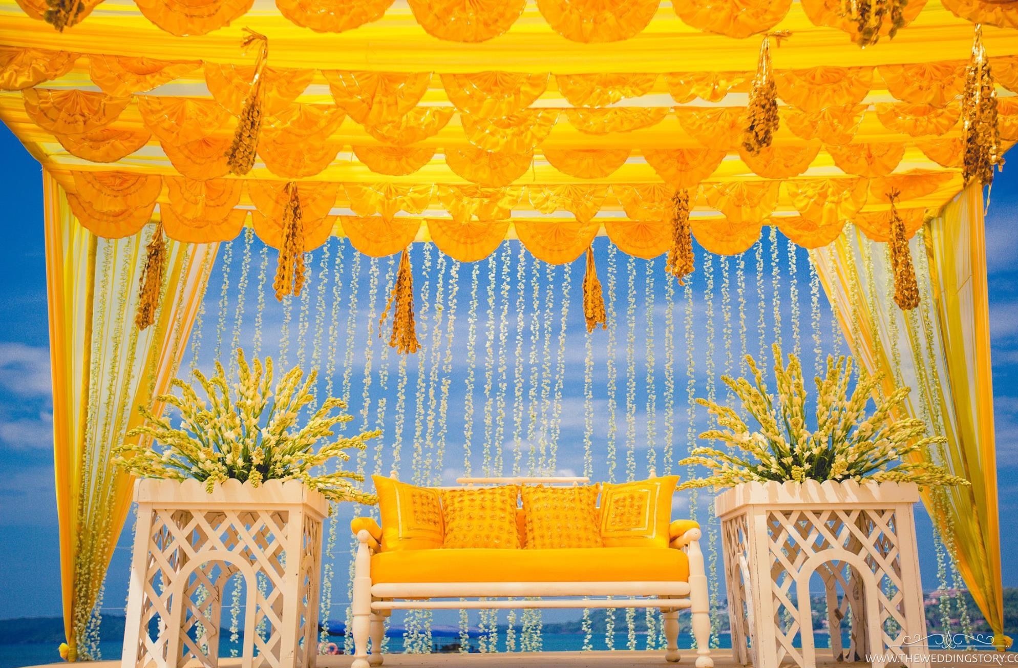 Floral Backdrop Decoration for Haldi Ceremony | Elegant Wedding haldi  backdrop decoration | Grand wedding haldi backdrop decoration | best  wedding haldi backdrop decoration with flowers | Theme wedding haldi  backdrop decoration