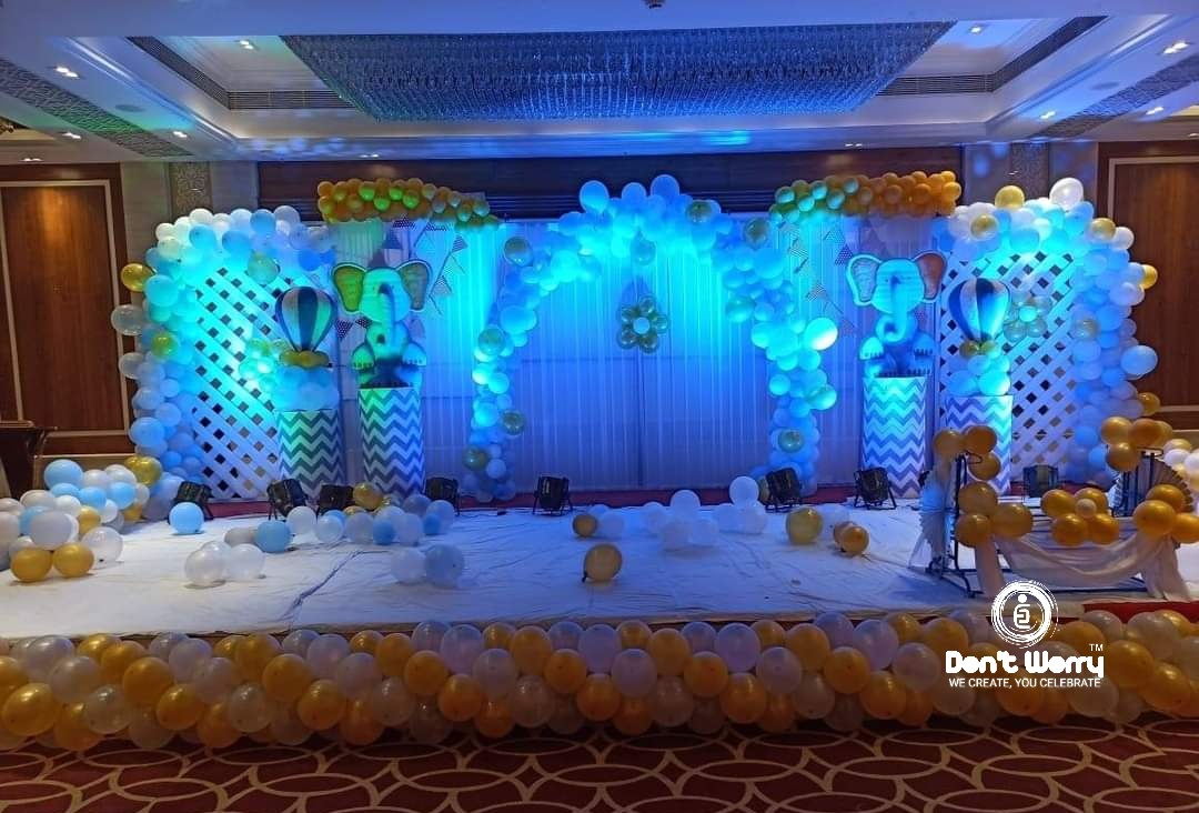 Baby Boss Theme Decoration for Baby Boy | Elegant birthday stage ...